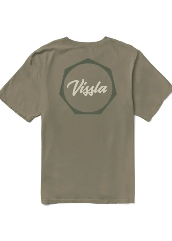 Sale Vissla Work Day Premium Organic Pocket Tee Dark Khaki